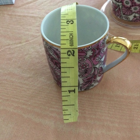 Colmbra S P Cup & Sauscer  made in Portugal  lavender black & white.Set of 2 - Picture 4 of 6